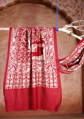 Pashmina Ari Jaaldar Scarf D#03 - Maroon