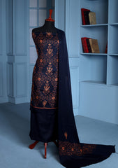 Winter Collection - Riwaj - Pashmina Kashmiri Needle Work Suit - Volume II - D#01 (C)