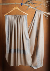 Pashmina Embroidered Border Shawl D#211 - Skin
