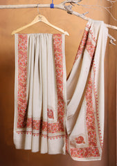 Pashmina Embroidered Border Shawl D#262 - Skin