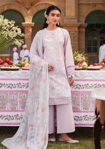 Lawn - Cross Stitch - Eid Unstitched 25 - DUSKY LAVENDER