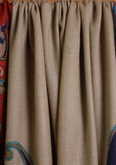 Pashmina Kalamkari Needle Work Shawl D#01 - Rust