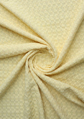 Elite Men Embroidered Sequence Viscose Fabric - Lemon