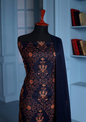 Winter Collection - Riwaj - Pashmina Kashmiri Needle Work Suit - Volume II - D#01 (C)