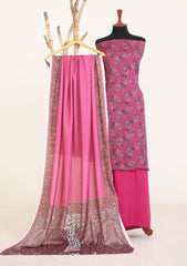 Winter - Rubaaiyat - D Prints - Marina 26 - Wool Shawl - RPM#13 - P Pink