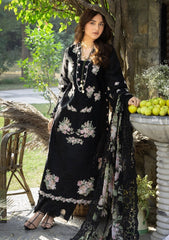 Lawn - Elaf Premium - Luxury 26 - ELY#02B - MIDNIGHT BLOSSOM