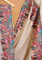 Pashmina Embroidered Border Shawl D#269 - Skin