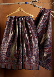 Pashmina Zari Jamawar Shawl D#15 - N Blue