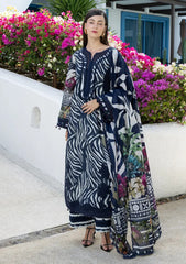 Lawn - Elaf Premium - Santorini Prints 26 - EPN#03A - STARRY NIGHT