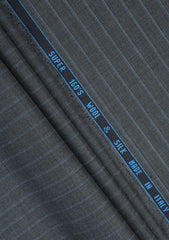 Drago Luxury Micron Super 160's Wool & Silk Fabric - Charcoal