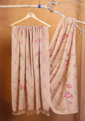 Pashmina Needle Work Jaaldar Shawl D#10 - Peach