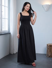 Pret - Moven - Indigo Cotton Women's Frock - Black