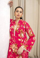 Pret Collection - Mehryam - Pure Comfort Co-Ord's - Cherry Red Floral Accents