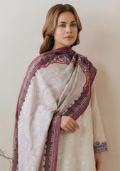Winter - Riwaj - Pashmina Embroidered Suit - Wool Shawl - D#01 - Skin