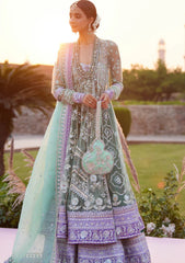 Formals - Zaha - Gossamer - Unstitched Wedding - Festive 25 - ZC#03 - ZARQAH-E-PISTACHIO