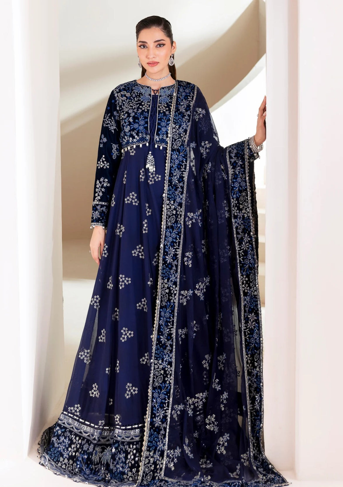 sachin and babi light blue dress INDIAN / Pakistani FABRIC DRESS Chiffon / Net SALWAR KAMEEZ/ Designers  Inspire