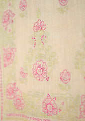 Pashmina Wool Needle Work Shawl D - 32 - Skin