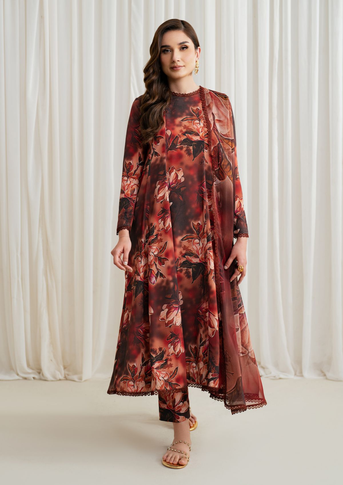 Winter Collection - Zarif - Prints - Georgette Silk - D#10 - Claire