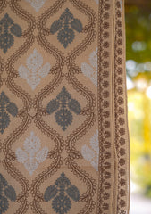 Swiss Lawn Ari Work Shawl D - 17 - L Brown
