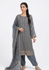 Formals - Riwaj - Fancy Bamber Chiffon - 2 Pcs Suit - CBD#06 - Deep Grey