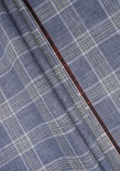 Drago Lanificio Biella Wool & Linen Fabric - G Blue