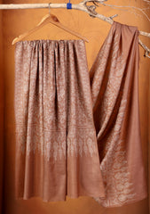 Pashmina Embroidered Jaaldar Shawl D#12 - G Brown