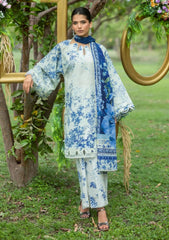Lawn - Elaf Premium - Bridgerton Prints 26 - EPB#07B - FIORI D'AVORIO