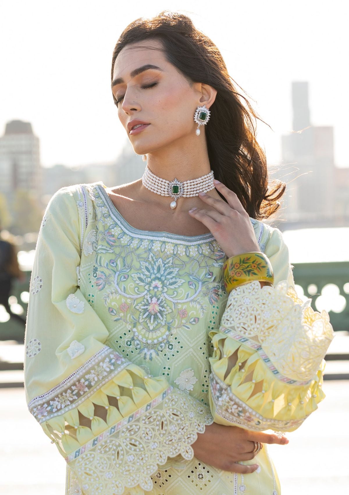 Lawn Collection - Meem - Eid - Luxury 24 - MD#08 - YELLOW