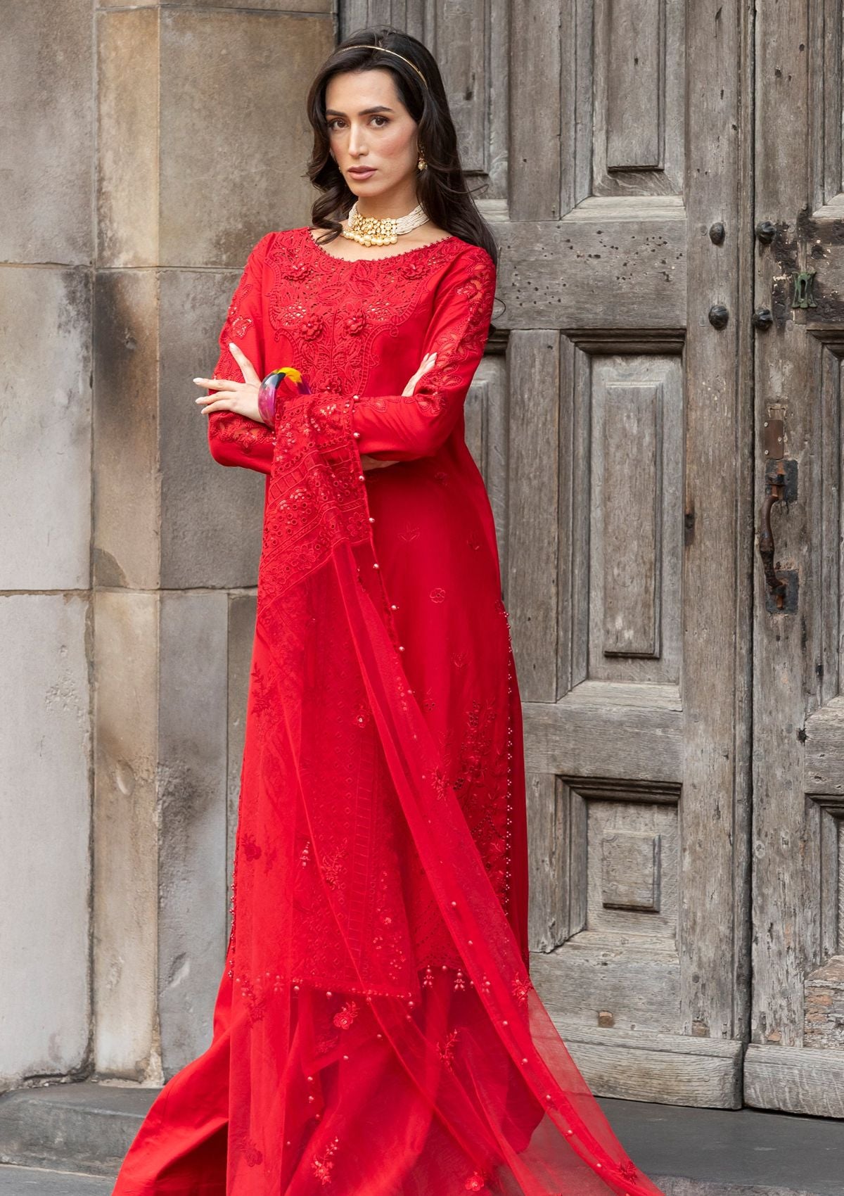 Lawn Collection - Meem - Eid - Luxury 24 - MD#10 - RED