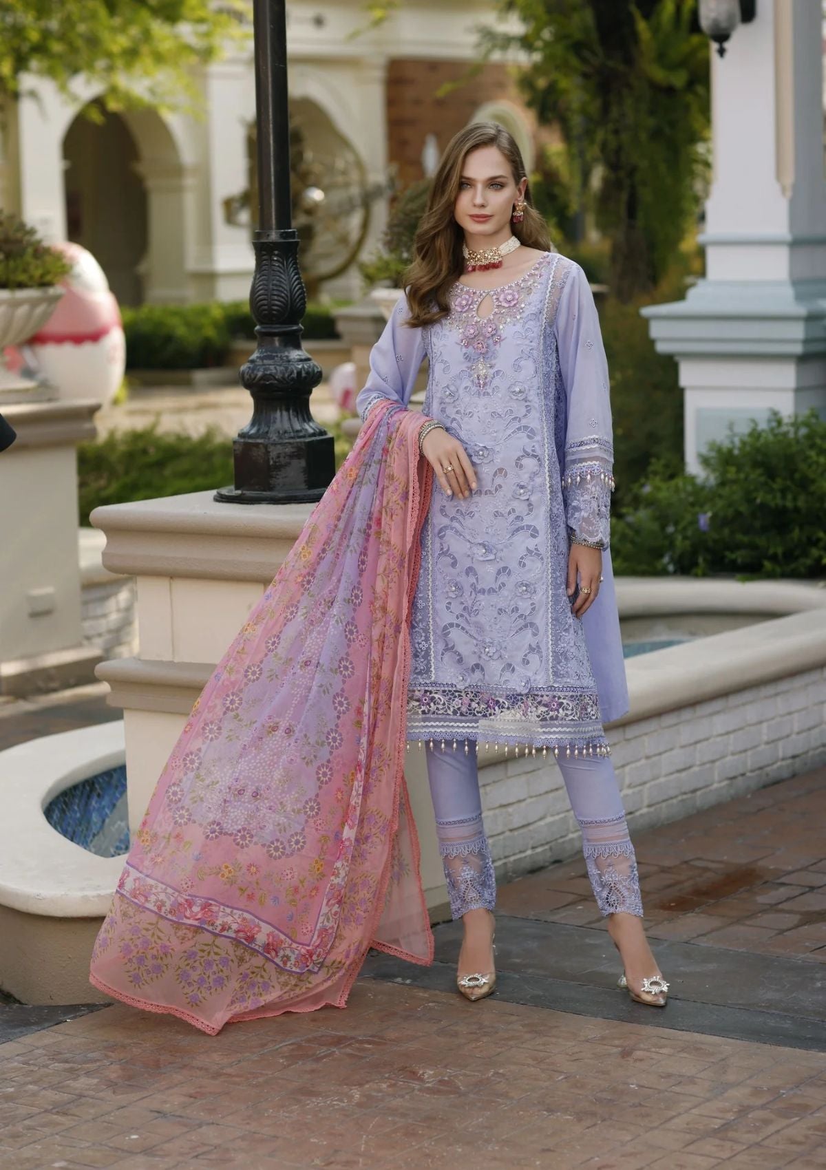 Lawn Collection - Saadia Asad - Eid Handwork - Laserkari - D#2