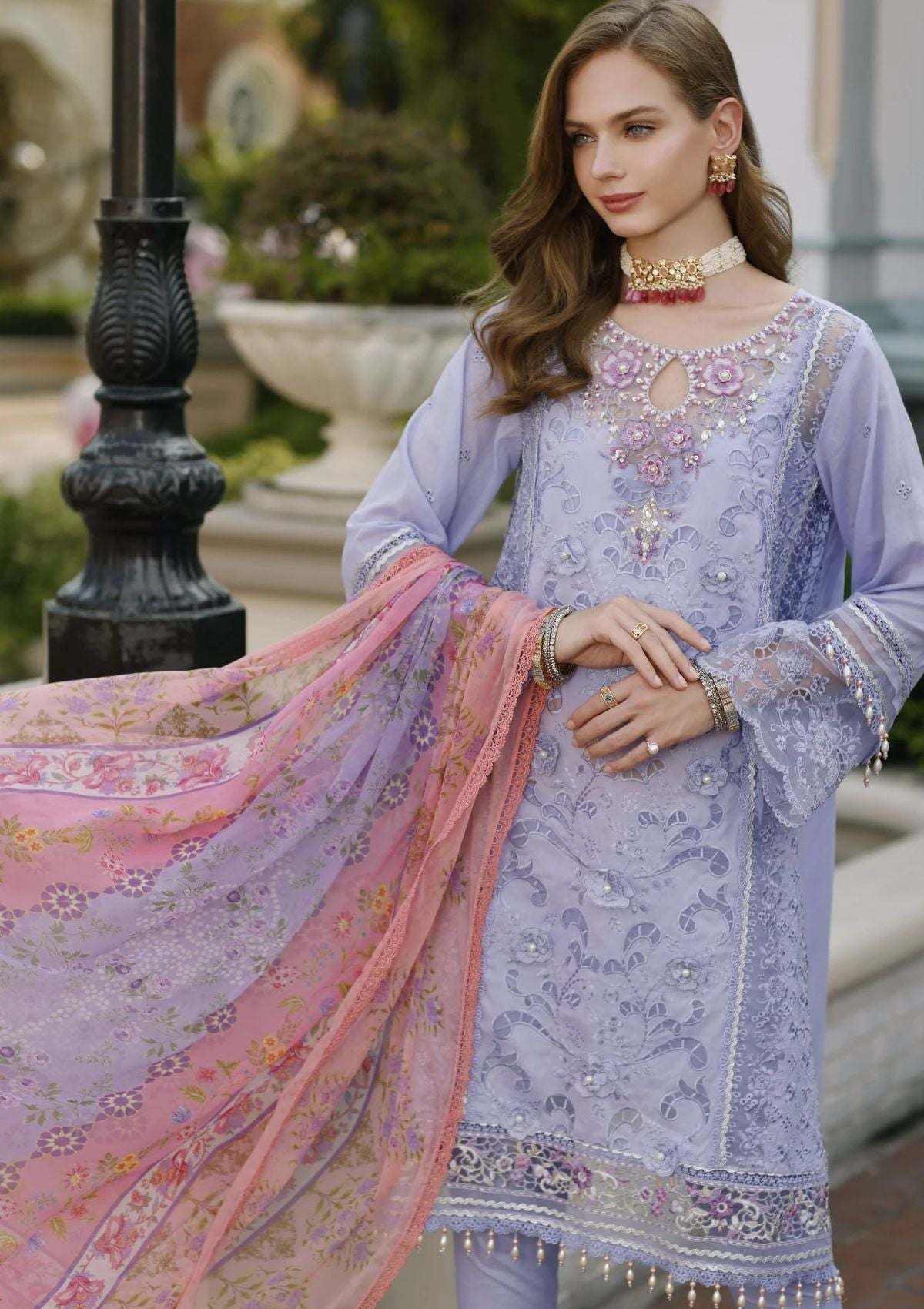 Lawn Collection - Saadia Asad - Eid Handwork - Laserkari - D#2