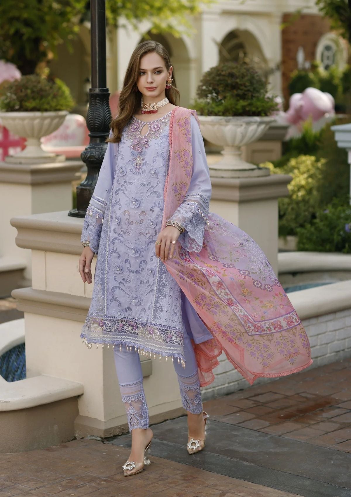 Lawn Collection - Saadia Asad - Eid Handwork - Laserkari - D#2