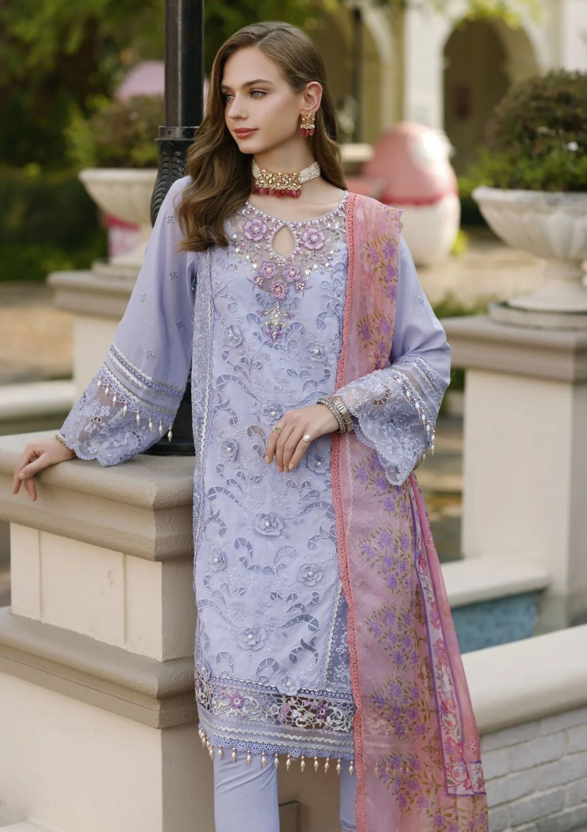 Lawn Collection - Saadia Asad - Eid Handwork - Laserkari - D#2