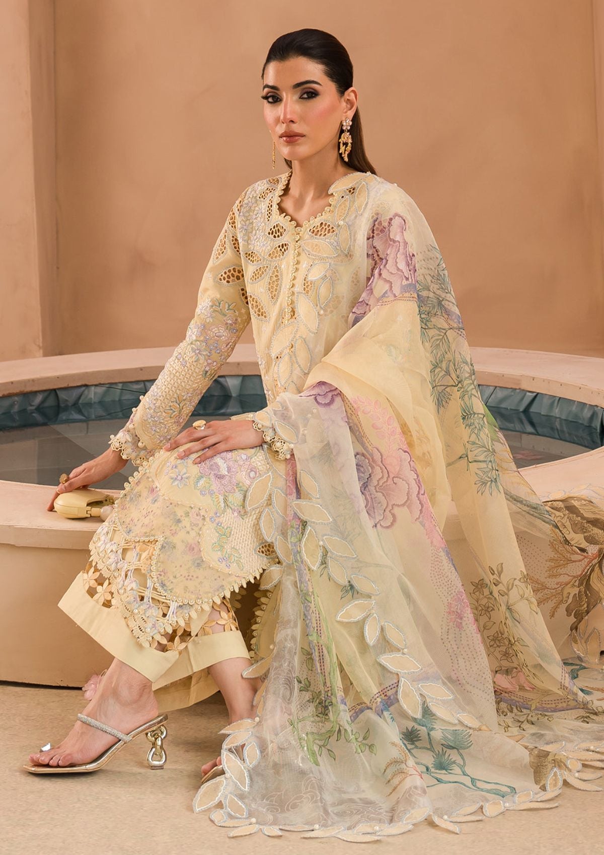 Lawn Collection - Afrozeh - The Painted Garden - Sweet Saffron