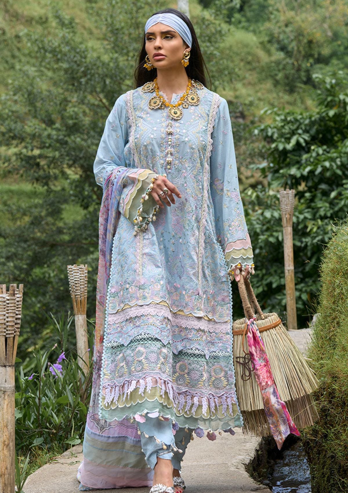 Lawn Collection - Ansab Jahangir - Zoha -  Luxury 24 - AJ24#10 - HELICONIA