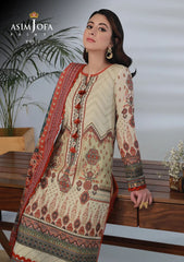 Lawn Collection - Asim Jofa - Basic - Print - 3 Pcs - AJBP#31