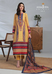 Lawn Collection - Asim Jofa - Basic - Print - 3 Pcs - AJBP#35