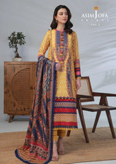 Lawn Collection - Asim Jofa - Basic - Print - 3 Pcs - AJBP#35