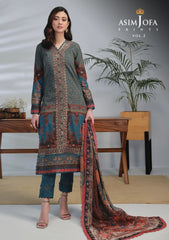 Lawn Collection - Asim Jofa - Basic - Print - 3 Pcs - AJBP#36