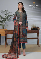 Lawn Collection - Asim Jofa - Basic - Print - 3 Pcs - AJBP#36