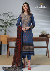 Lawn Collection - Asim Jofa - Basic - Print - 3 Pcs - AJBP#44