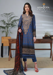 Lawn Collection - Asim Jofa - Basic - Print - 3 Pcs - AJBP#44