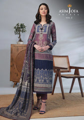 Lawn Collection - Asim Jofa - Basic - Print - 2 Pcs - AJBP#48