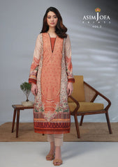 Lawn Collection - Asim Jofa - Basic - Print - 2 Pcs - AJBP#53