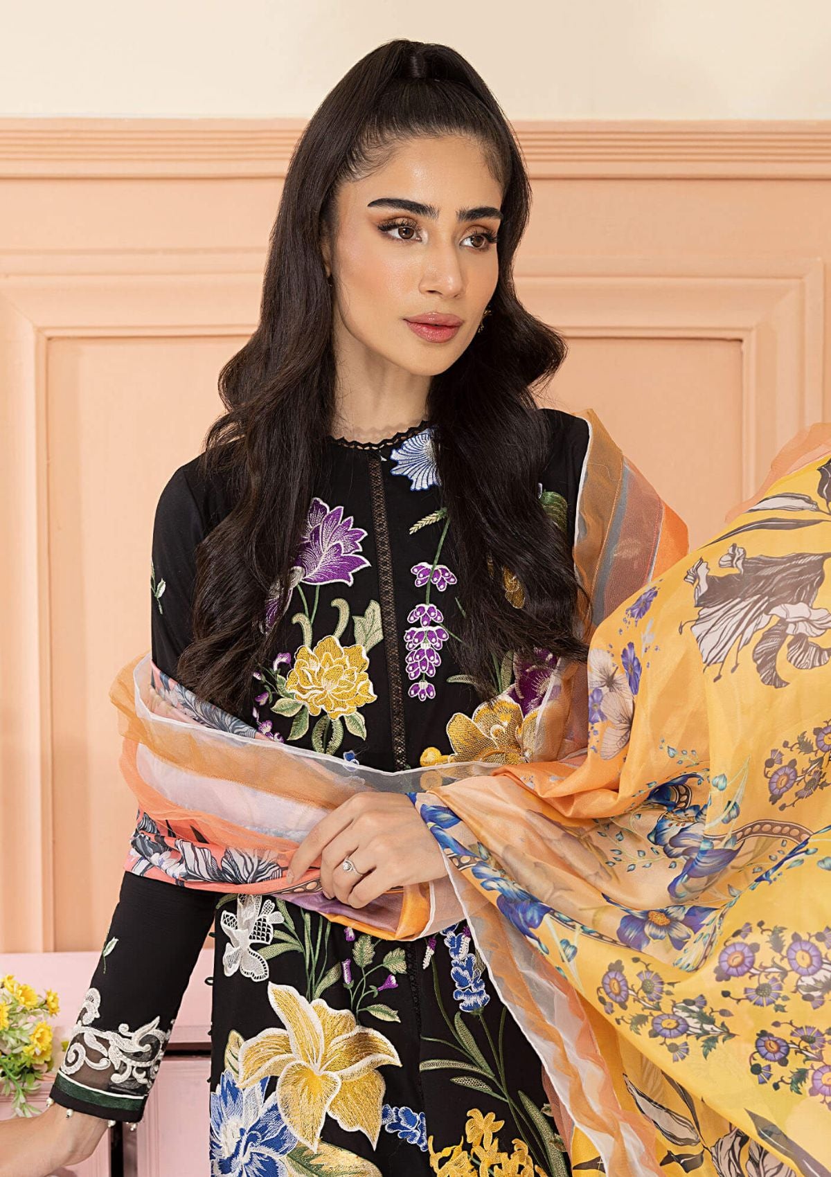 Lawn Collection - Asifa & Nabeel - Aleyna - V02 - MIDNIGHT (ALV-03)