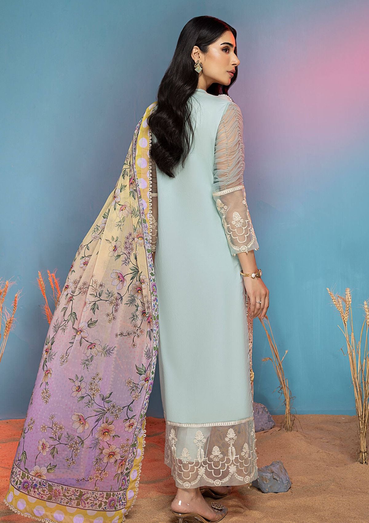 Lawn Collection - Asifa & Nabeel - Aleyna - V02 - MOON STONE (ALV-06)