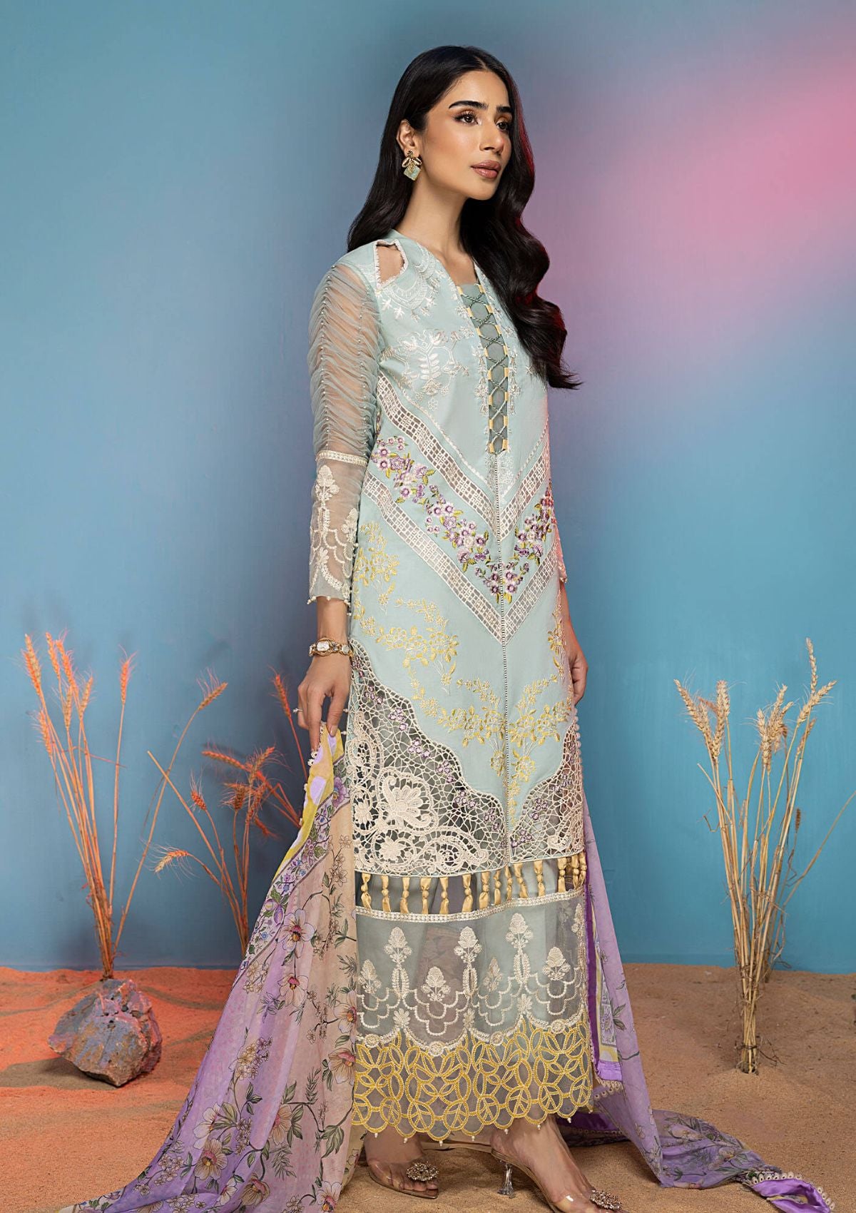 Lawn Collection - Asifa & Nabeel - Aleyna - V02 - MOON STONE (ALV-06)