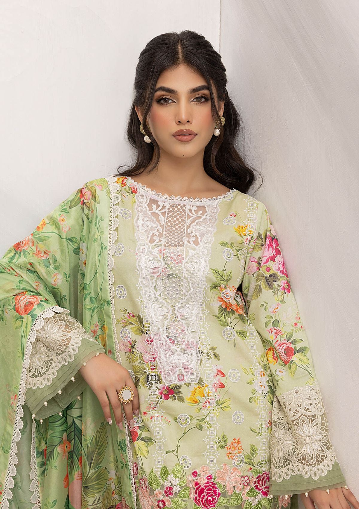 Lawn Collection - Asifa & Nabeel - Aleyna - V02 - CAMELLIA (ALV-07)