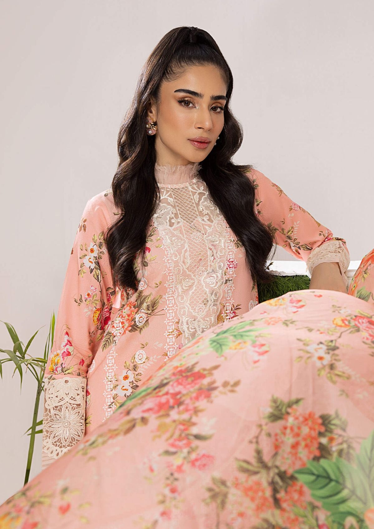 Lawn Collection - Asifa & Nabeel - Aleyna - V02 - PEONY (ALV-08)