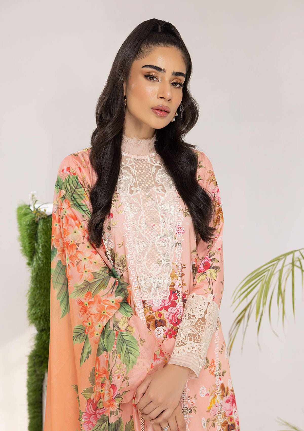 Lawn Collection - Asifa & Nabeel - Aleyna - V02 - PEONY (ALV-08)